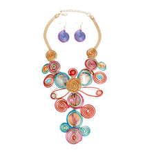 Load image into Gallery viewer, Rainbow Coiled Wire Bib Set
