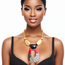 Load image into Gallery viewer, Necklace Gold Leopard Teardrop Pendant for Women
