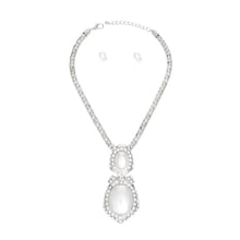 Load image into Gallery viewer, Silver Mesh Elegant Drop Pearl Necklace
