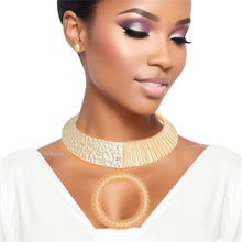 Load image into Gallery viewer, Choker Gold Armor Pendant Set for Women

