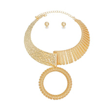 Load image into Gallery viewer, Choker Gold Armor Pendant Set for Women
