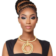 Load image into Gallery viewer, Gold Coiled Ring Collar Set
