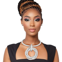 Load image into Gallery viewer, Silver Coiled Ring Collar Set

