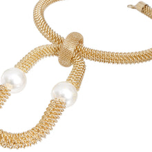 Load image into Gallery viewer, Necklace Gold Woven Mesh Rigid Collar for Women
