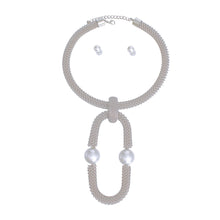 Load image into Gallery viewer, Necklace Silver Woven Mesh Rigid Collar for Women
