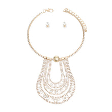 Load image into Gallery viewer, Luxury Gold Pave Choker Set
