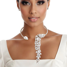 Load image into Gallery viewer, Necklace Silver Crystal Drop Choker for Women
