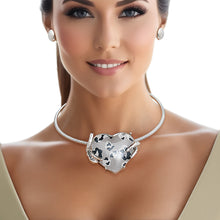 Load image into Gallery viewer, Pendant Necklace Silver Heart Leopard for Women
