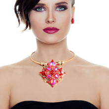 Load image into Gallery viewer, Red Filigree Crystal Flower Set
