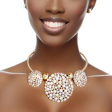 Load image into Gallery viewer, Necklace Gold AURBO Crystal Pendant Set for Women
