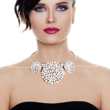 Load image into Gallery viewer, Silver Triple Dome Pendant Set

