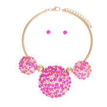 Load image into Gallery viewer, Fuchsia Triple Dome Pendant Set
