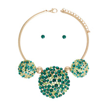 Load image into Gallery viewer, Green Triple Dome Pendant Set
