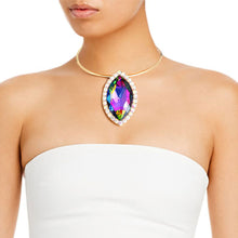 Load image into Gallery viewer, Pink Green XL Marquise Choker
