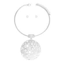 Load image into Gallery viewer, White Domed Pendant Set
