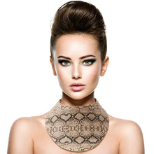 Load image into Gallery viewer, Snake Print Collar Choker Set
