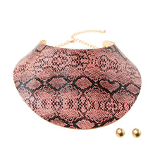 Load image into Gallery viewer, Snake Print Collar Choker Set
