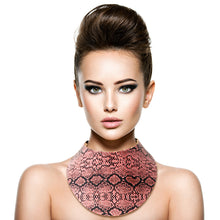 Load image into Gallery viewer, Snake Print Collar Choker Set
