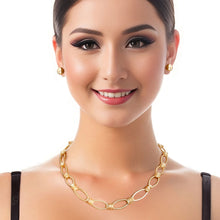 Load image into Gallery viewer, Gold Wrapped Oval Link Set
