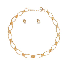 Load image into Gallery viewer, Gold Wrapped Oval Link Set
