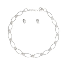 Load image into Gallery viewer, Silver Wrapped Oval Link Set
