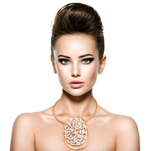 Load image into Gallery viewer, Baguette Crystal Gold Choker Set
