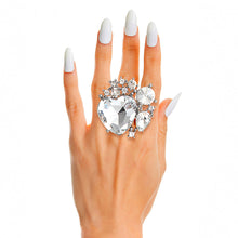 Load image into Gallery viewer, A Full Heart Crystal Silver Ring
