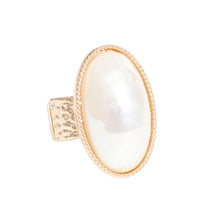 Load image into Gallery viewer, Ring Gold Pearl Oval Cocktail Ring for Women

