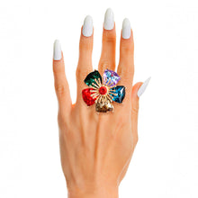 Load image into Gallery viewer, Multi Color Daisy Crystal Ring
