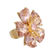Load image into Gallery viewer, Pink Crystal Daisy Ring
