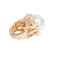 Load image into Gallery viewer, Ring Gold Pearl Branch Cocktail Ring for Women
