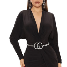 Load image into Gallery viewer, Silver Bling Side GG Belt
