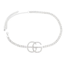 Load image into Gallery viewer, Silver Bling Side GG Belt
