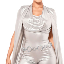 Load image into Gallery viewer, Belt Silver Metal Chain Ring Belt for Women
