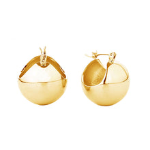 Load image into Gallery viewer, Hoop 14K Gold Medium Ball Earrings for Women
