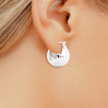 Load image into Gallery viewer, Hoop White Gold Medium Ball Earrings for Women

