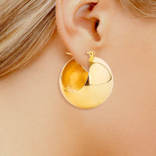 Load image into Gallery viewer, Hoop 14K Gold Large Ball Wide Earrings for Women
