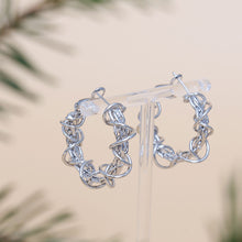 Load image into Gallery viewer, Wired Hoop White Gold 14k Dipped Earring for Women
