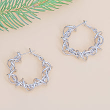 Load image into Gallery viewer, Wired Hoop White Gold 14k Dipped Earring for Women
