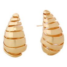 Load image into Gallery viewer, 14K Gold Spiral Stud Earrings
