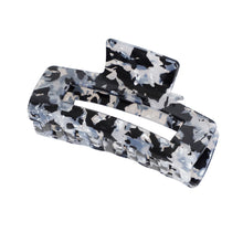 Load image into Gallery viewer, Black Marbled Rectangle Clip
