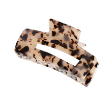 Load image into Gallery viewer, Light Brown Marbled Rectangle Clip
