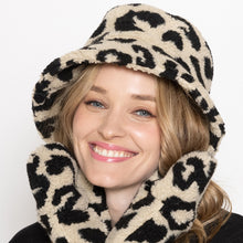 Load image into Gallery viewer, Camel Leopard Teddy Bucket Hat

