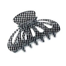 Load image into Gallery viewer, Black Gingham Big Hair Claw Clip
