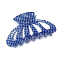 Load image into Gallery viewer, Blue Gingham Big Hair Claw Clip
