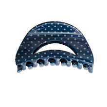 Load image into Gallery viewer, Navy Polka Dot Medium Claw Clip
