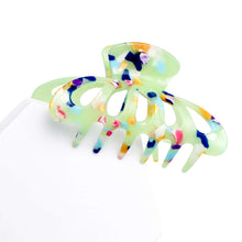 Load image into Gallery viewer, Green Marble Big Hair Claw Clip
