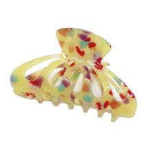 Load image into Gallery viewer, Yellow Marble Big Hair Claw Clip
