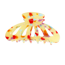 Load image into Gallery viewer, Yellow Marble Big Hair Claw Clip
