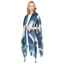 Load image into Gallery viewer, Blue Geometric Mosaic Kimono
